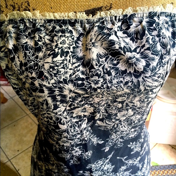 Strapless navy dress - Picture 5 of 8